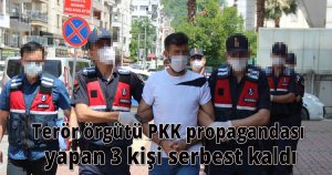 Terör örgütü PKK propagandası yapan 3 kişi serbest kaldı