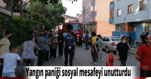 Mutfakta çıkan yangın paniğe sebep oldu