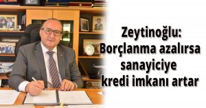  Zeytinoğlu: Borçlanma azalırsa sanayiciye kredi imkanı artar