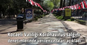 Kocaeli Valiliği Koronavirüs salgını denetimlerinde verilen cezaları açıkladı