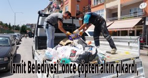 İzmit Belediyesi önce çöpten altın çıkardı sonra sahibine teslim etti