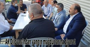 AK Dilovası’ndan yangın mağdurlarına ziyaret