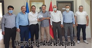 Memur-Sen’den Ahde Vefa ziyareti 