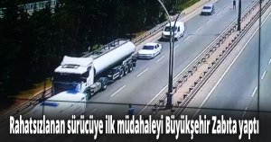 Rahatsızlanan sürücüye ilk müdahaleyi Büyükşehir Zabıta yaptı