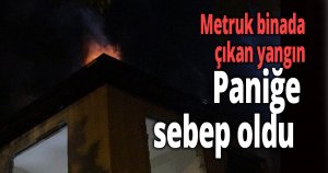 Metruk binada çıkan yangın paniğe sebep oldu