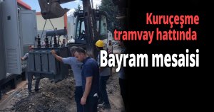 Kuruçeşme tramvay hattında bayram mesaisi
