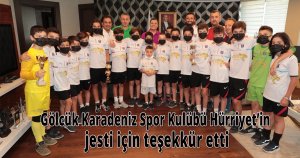 Gölcük Karadeniz Spor Kulübü Hürriyet’in jesti için teşekkür etti