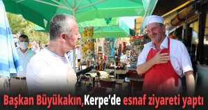 Başkan Büyükakın,Kerpe’de esnaf ziyareti yaptı