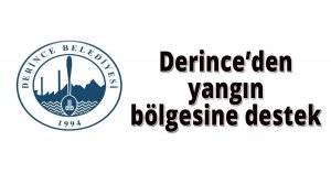 Derince’den yangın bölgesine destek