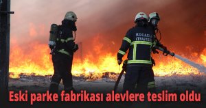 Eski parke fabrikası alevlere teslim oldu