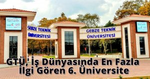 GTÜ, İş Dünyasında En Fazla İlgi Gören 6. Üniversite