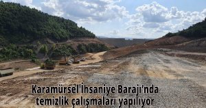  Karamürsel İhsaniye Barajı’nda temizlik çalışmaları yapılıyor