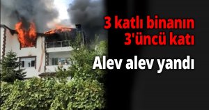 Yabancı uyruklu şahısların evi alev alev yandı