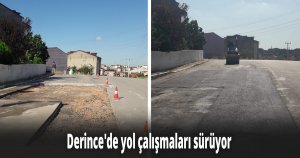 Derince'de yol çalışmaları sürüyor