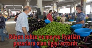 Düşen sebze ve meyve fiyatları pazarlara olan ilgiyi arttırdı