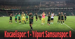 Kocaelispor 1 attı 3 aldı