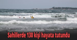 Sahillerde 130 kişi hayata tutundu