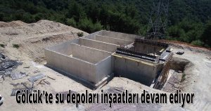 Gölcük'te su depoları inşaatları devam ediyor