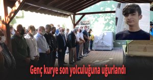 Rögar kapağına çarpıp pikabın altında kalan genç kurye son yolculuğuna uğurlandı