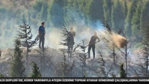 Polisler ellerinde kürekle koştu