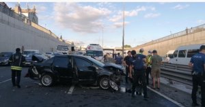 D-100’de akıllara durgunluk veren kaza