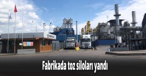 Fabrikada toz siloları yandı