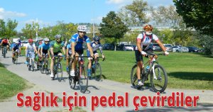 Sağlık için pedal çevirdiler