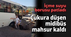  İçme suyu borusu patladı, sokaklar su altında kaldı