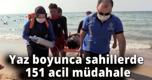 Yaz boyunca sahillerde 151 acil müdahale