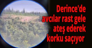 Derince'de avcılar rast gele ateş ederek korku saçıyor 