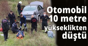  Otomobil 10 metre yükseklikten düştü