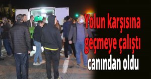 Yolun karşısına geçmeye çalıştı, canından oldu