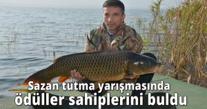Sazan tutma yarışmasında ödüller sahiplerini buldu