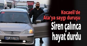 Kocaeli'de Ata'ya saygı duruşu