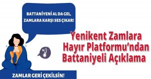  Yenikent Zamlara Hayır Platformu’ndan Battaniyeli Açıklama  