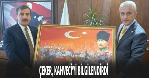 ÇEKER, KAHVECİ’Yİ BİLGİLENDİRDİ