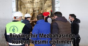 Büyükşehir Mezbahasında kurban kesimi eğitimleri