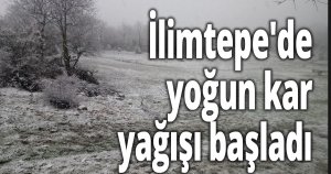 İlimtepe'de yoğun kar yağışı başladı