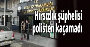 Hırsızlık şüphelisi polisten kaçamadı