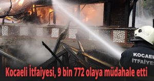 Kocaeli İtfaiyesi’nden yangına 8 dakikada müdahale