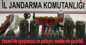Kocaeli'de uyuşturucu ve patlayıcı madde ele geçirildi
