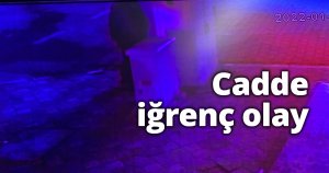 Cadde ortasında iğrenç olay