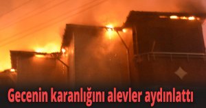 Gecenin karanlığını alevler aydınlattı