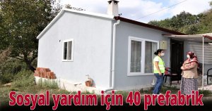 Sosyal yardım için 40 prefabrik