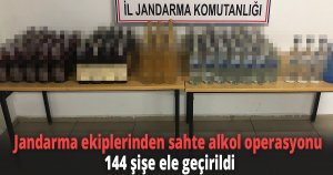 Jandarma ekiplerinden sahte alkol operasyonu