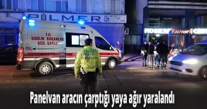 Panelvan aracın çarptığı yaya ağır yaralandı