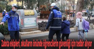 Zabıta ekipleri öğrencilerin güvenliği için çalışıyor