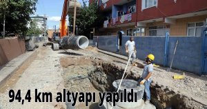 94,4 km altyapı yapıldı
