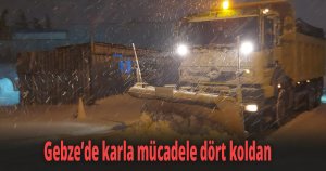 Gebze’de karla mücadele dört koldan