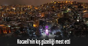 Şehrin ışıkları kar ile birleşti, ortaya bu manzaralar çıktı